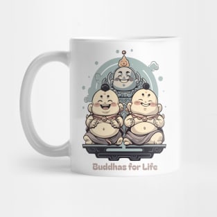 Enlightened Comrades Shirt - Buddhas for Life Tee - Unique Spiritual Brotherhood Apparel - Thoughtful Gift for Brothers Mug
